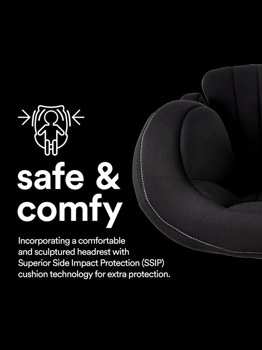Apramo Ostara Fix High Back Booster Car Seat, Group 2/3 3–12 Years – Black Platinum Apramo Mama's Joy
