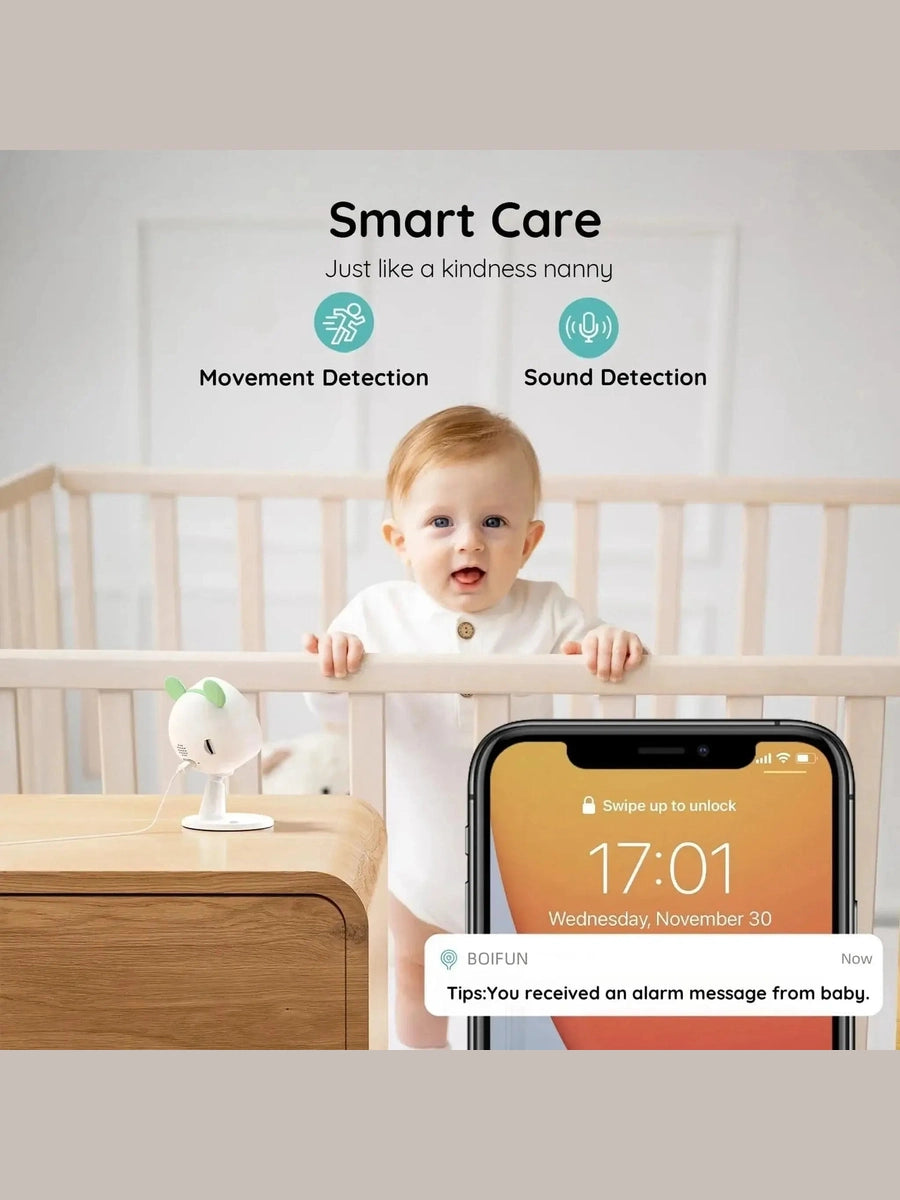 BOIFUN 7SM Smart Baby Monitor | 1080P HD, 2-Way Audio, Auto Screen Switch, App & Monitor Control Biofun Mama's Joy