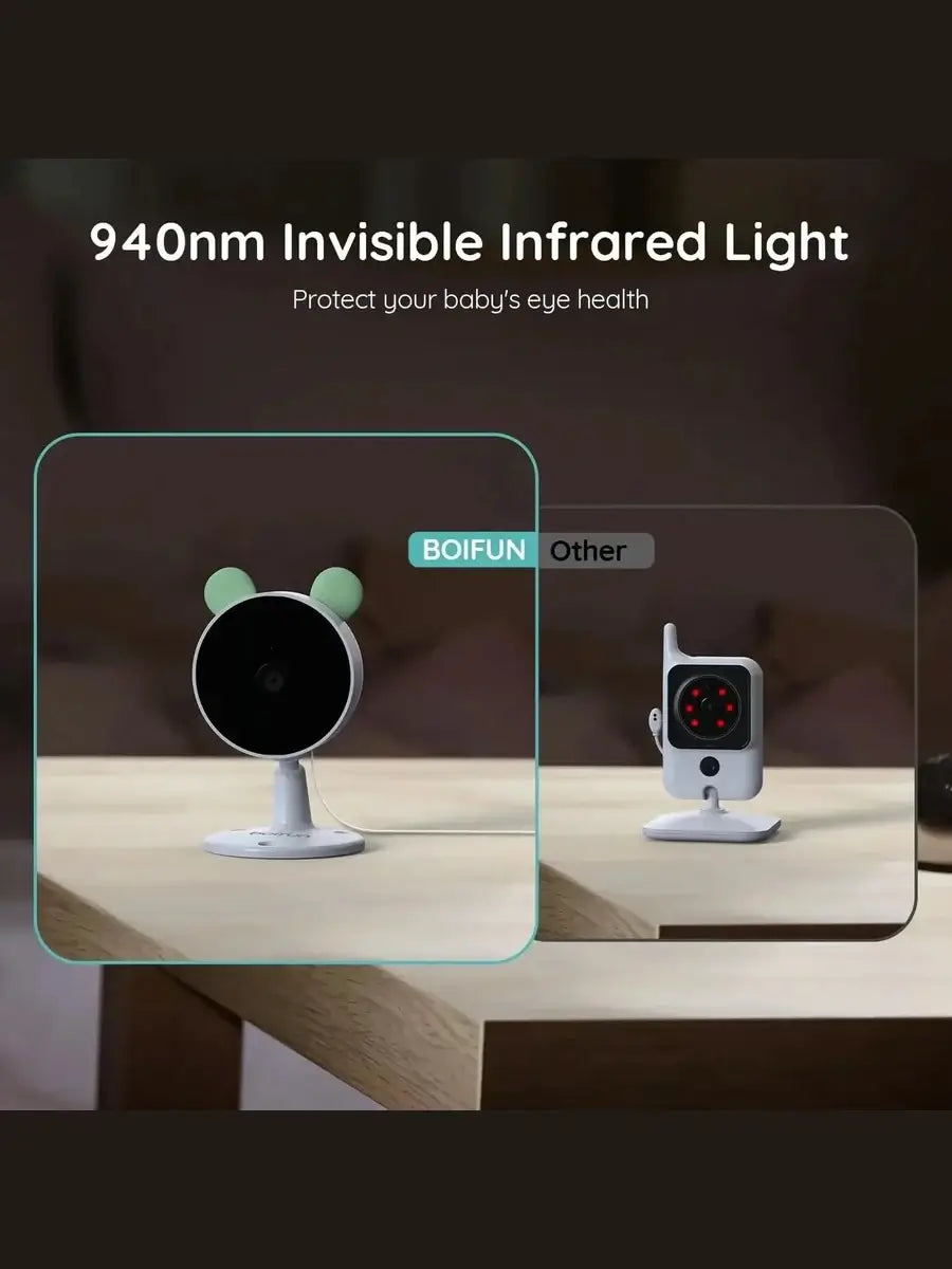 BOIFUN 7SM Smart Baby Monitor | 1080P HD, 2-Way Audio, Auto Screen Switch, App & Monitor ControlMama's Joy