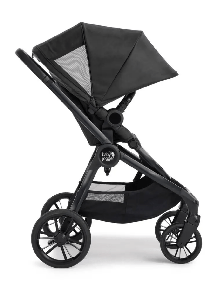 Baby Jogger City Sights Stroller – Compact 4-Wheel Pushchair for Birth to 22kg – Rich Black