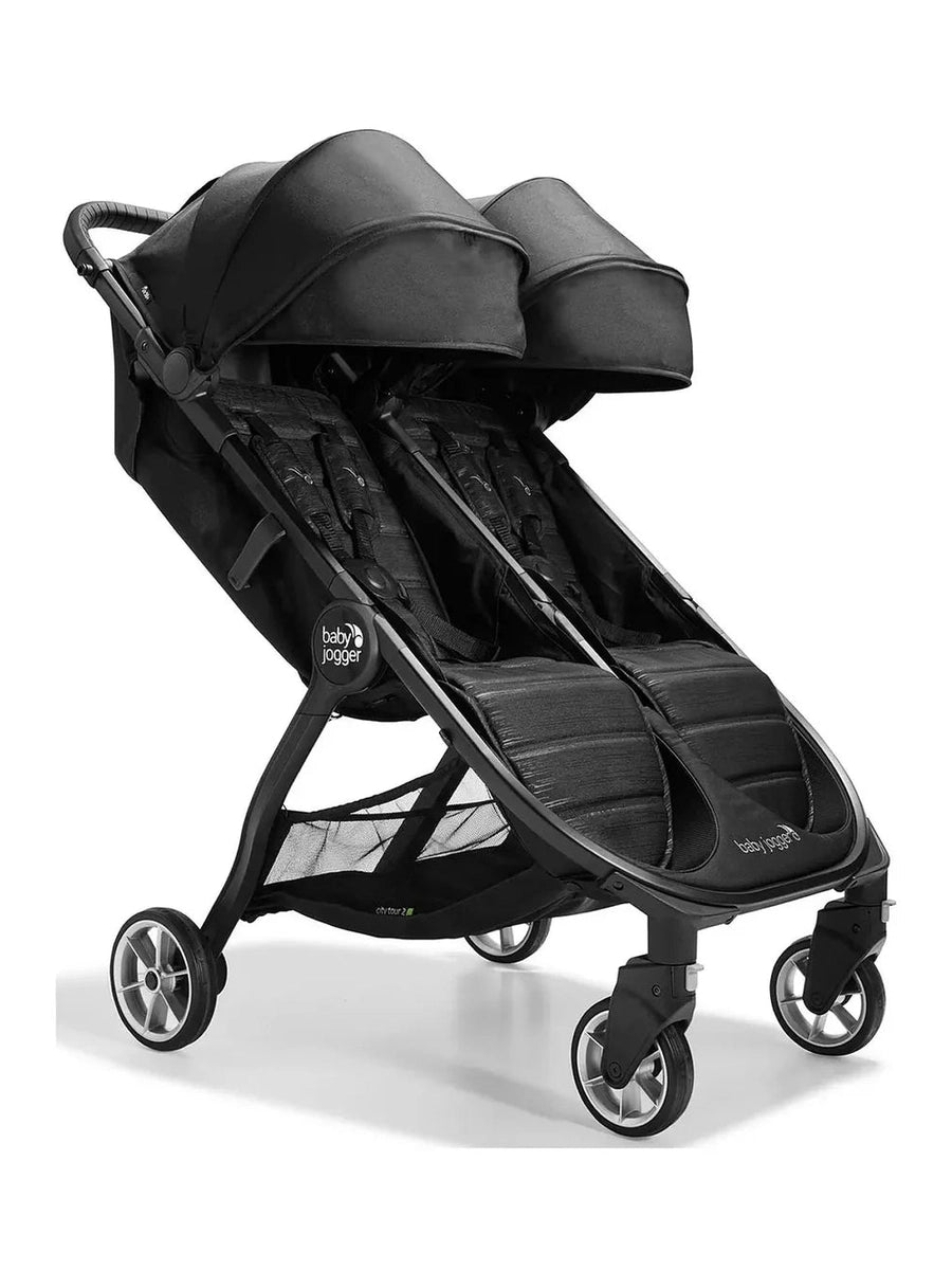 Baby Jogger City Tour 2 Double Pushchair – Pitch Black Baby Jogger Mama's Joy