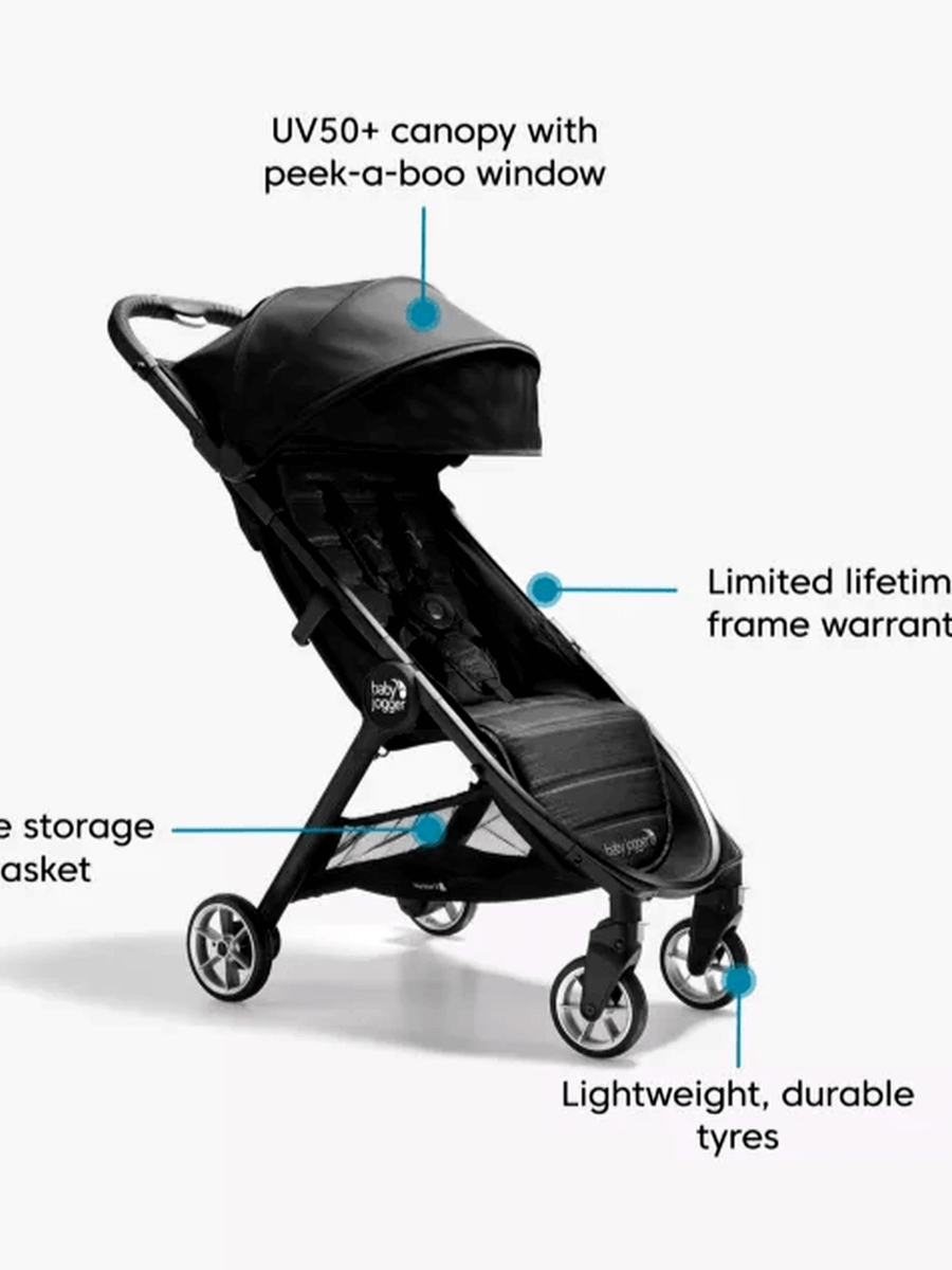 Baby Jogger City Tour 2 Single Compact Stroller Foldable Pushchair Shadow Grey Baby Jogger Mama's Joy