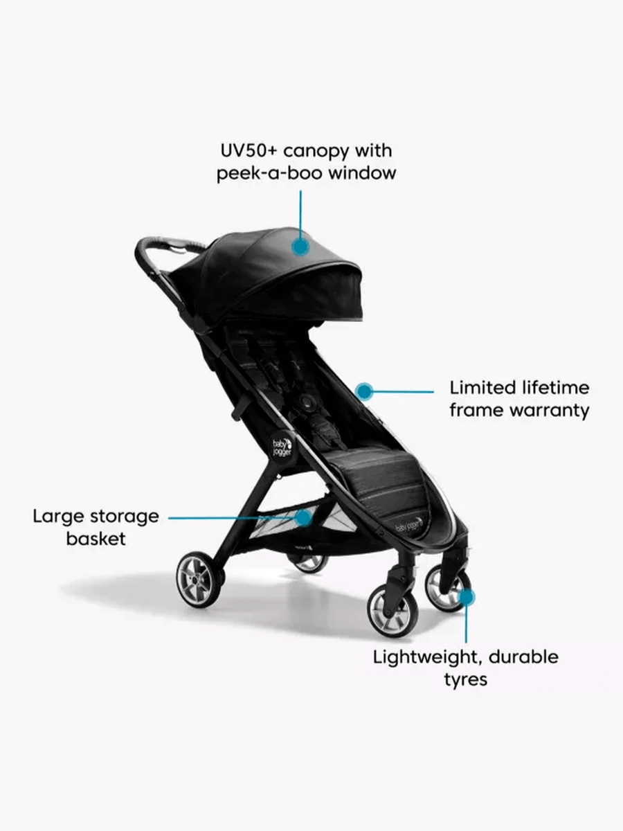 Baby Jogger City Tour 2 Single Compact Stroller Foldable Pushchair Shadow Grey Baby Jogger Mama's Joy