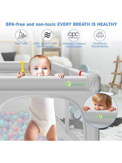 Baby Playpen for Babies and Toddlers Safety Playard with Anti-Collision Foam Einesin Mama's Joy