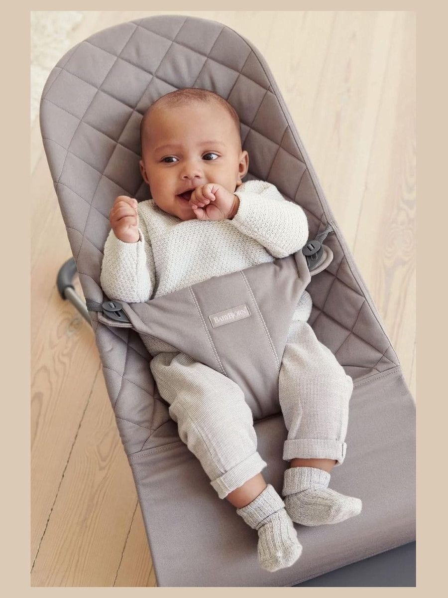 BabyBjorn Bouncer Bliss – Woven, Classic Quilting, Sand Grey BabyBjorn Mama's Joy