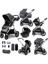 Babylo Zap Travel System Ride-on Board with i-Size Infant Carrier, Silver/Grey BabyLo Mama's Joy