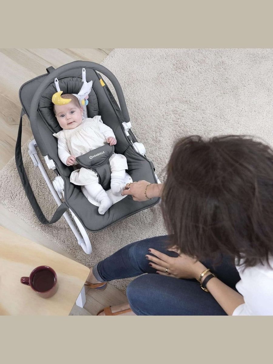 Badabulle Easy Bouncer – 5-Position Recline, Rocker Mode & Toy Bar | Newborn to 9kg Badabulle Mama's Joy