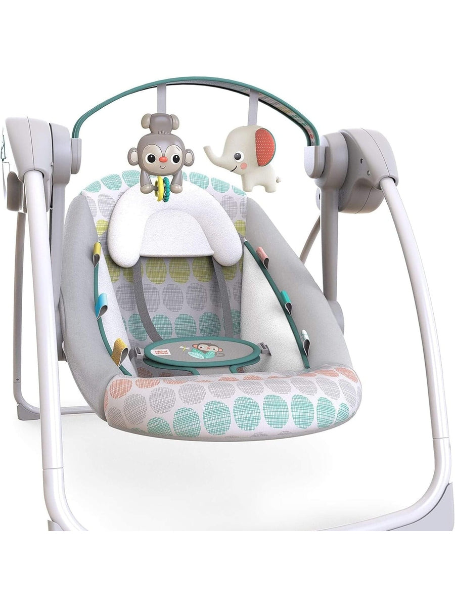 Bright Starts Whimsical Wild Compact Portable Automatic Baby Swing Bright Stars Mama's Joy
