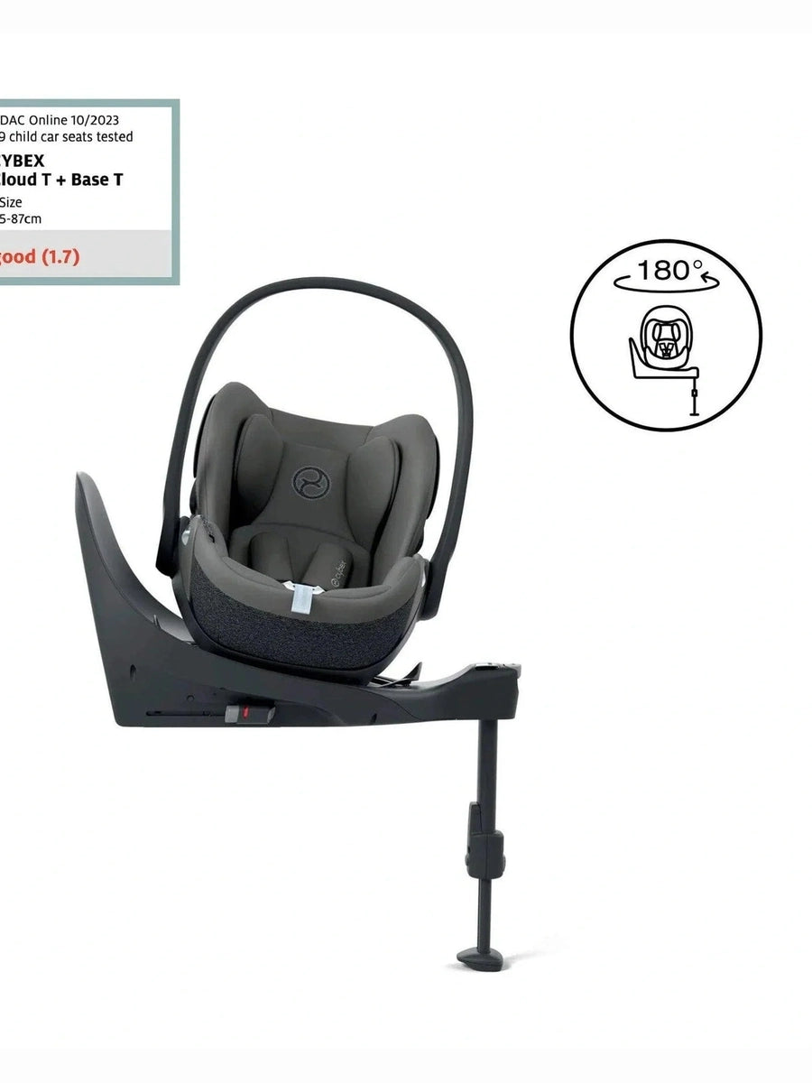 CYBEX Cloud T i-Size Rotating Baby Car Seat – Mirage Grey Cybex Mama's Joy