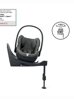 CYBEX Cloud T i-Size Rotating Baby Car Seat – Mirage Grey Cybex Mama's Joy