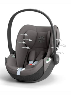 CYBEX Cloud T i-Size Rotating Baby Car Seat – Mirage Grey Cybex Mama's Joy