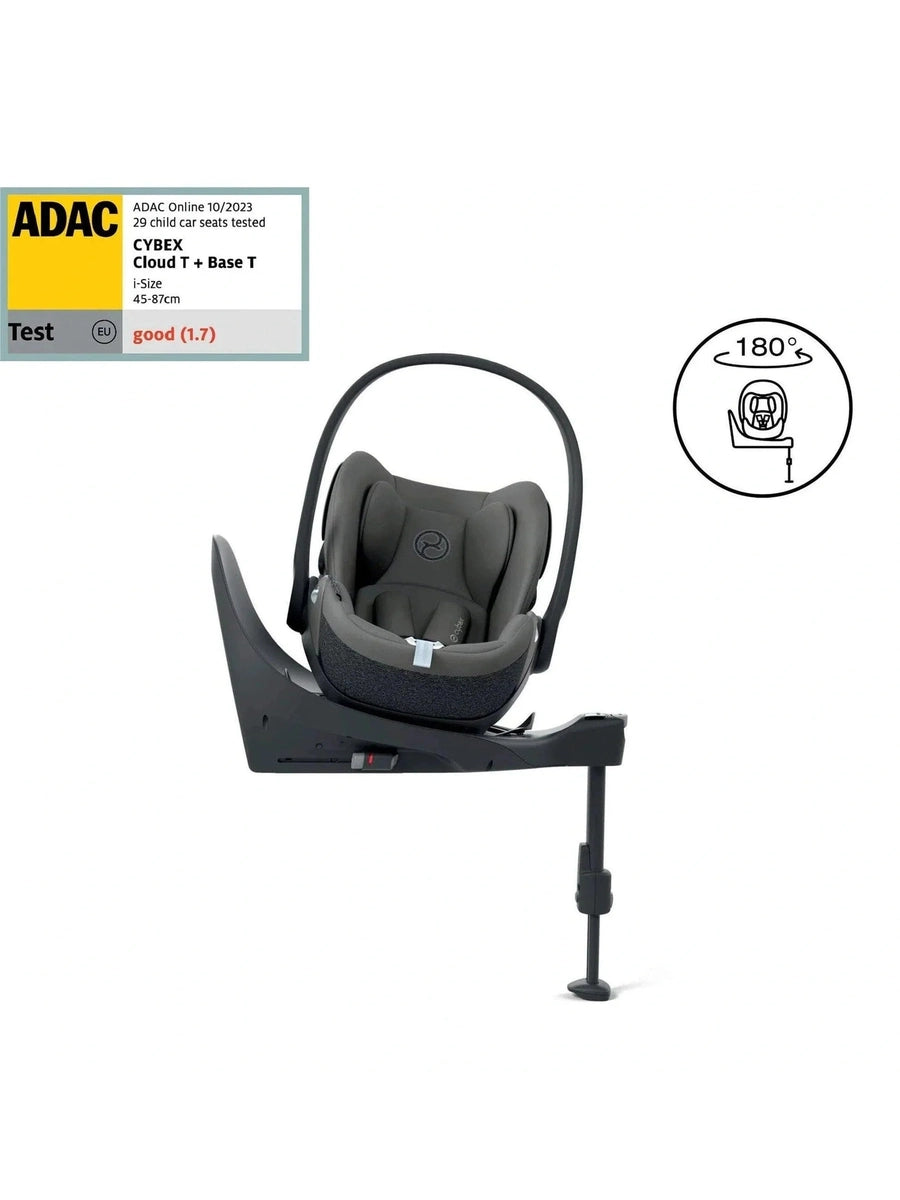 CYBEX Cloud T i-Size Rotating Baby Car Seat – Mirage Grey Cybex Mama's Joy
