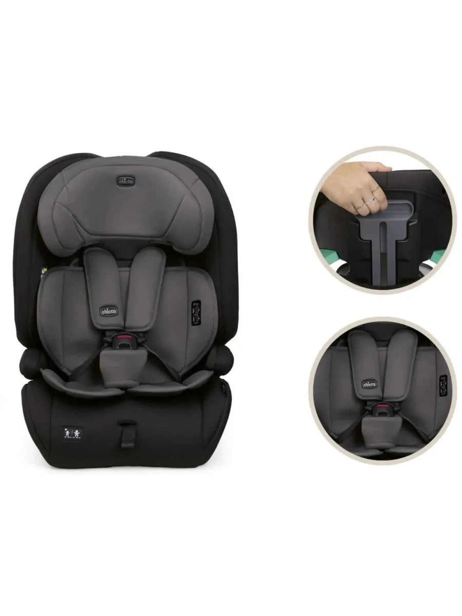 Chicco Gro-Up i-Size Car Seat 76–150cm – Lightweight Belt-Fit Seat 15m–12y Pure Black Chicco Mama's Joy
