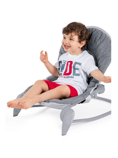 Chicco Hoopla Baby Bouncer – Grey | Adjustable Recline, Toy Bar, Folds Flat | Birth to 18kg Chicco Mama's Joy