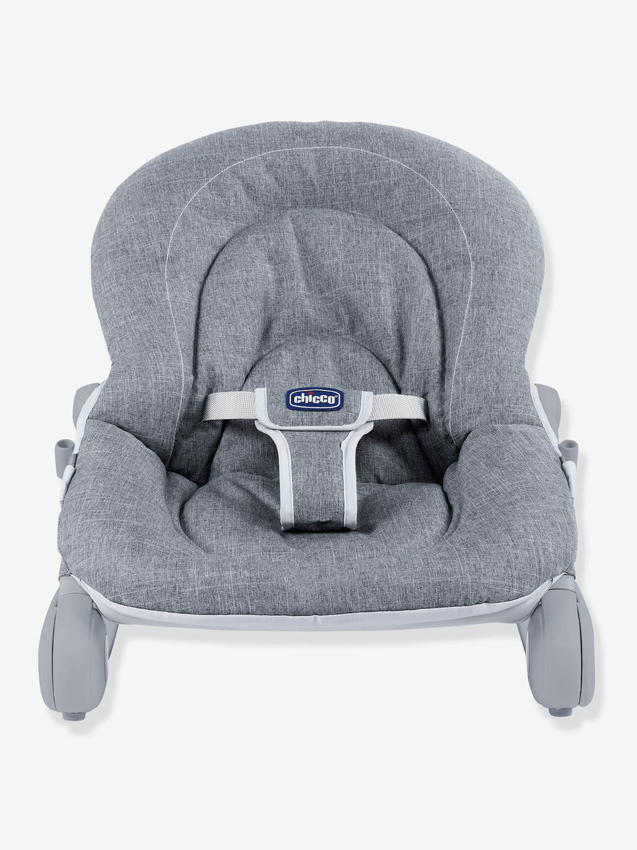 Chicco Hoopla Baby Bouncer – Grey | Adjustable Recline, Toy Bar, Folds Flat | Birth to 18kg Chicco Mama's Joy