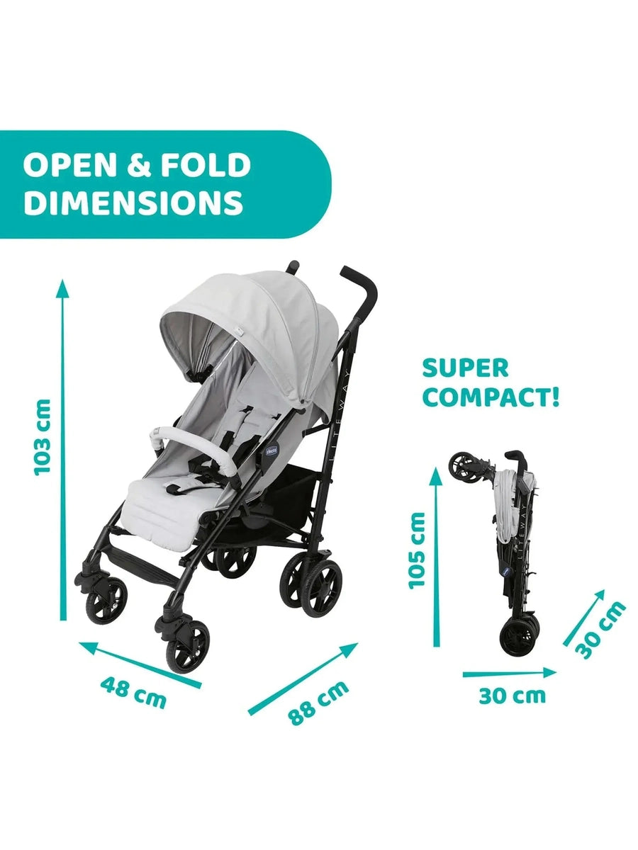 Chicco Liteway 4 Complete Stroller - Grey Chicco Mama's Joy