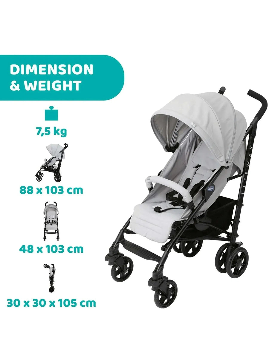 Chicco Liteway 4 Complete Stroller - Grey Chicco Mama's Joy