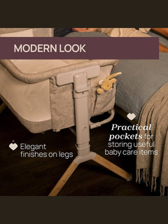 Chicco Next2Me Armonia Bedside Crib – Steel 0–6 Months Chicco Mama's Joy