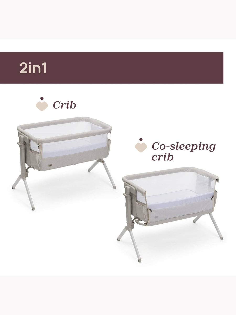 Chicco Next2Me Armonia Bedside Crib – Steel 0–6 Months Chicco Mama's Joy