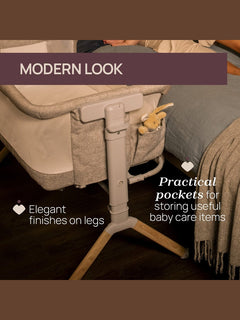 Chicco Next2Me Armonia Bedside Crib – Steel 0–6 Months Chicco Mama's Joy