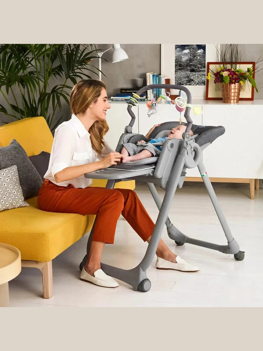 Chicco Polly Magic Highchair – Birth to 3 Years | Adjustable Height, Removable Tray, Toy Bar Chicco Mama's Joy