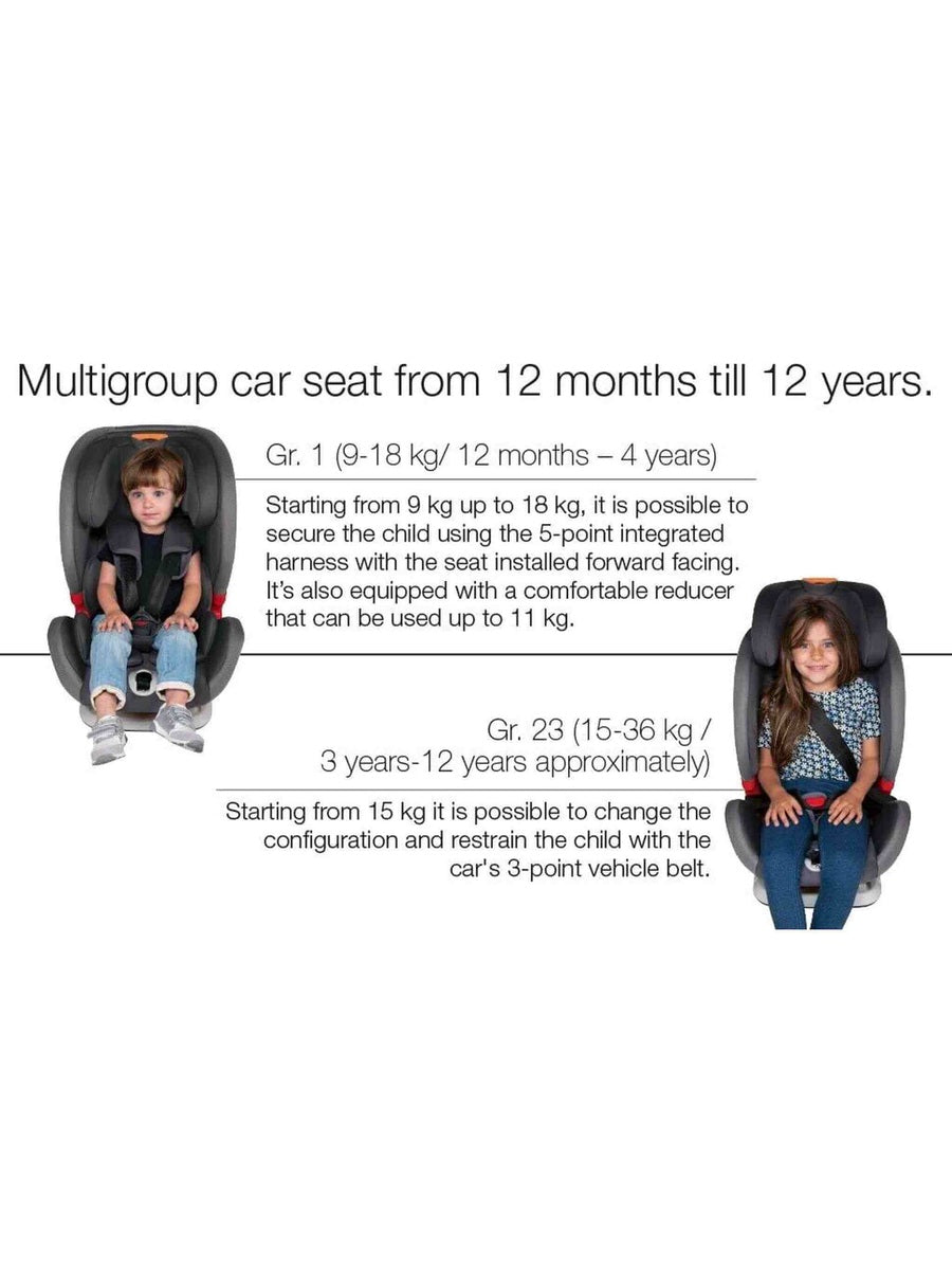 Chicco YOUniverse Reclining Car Seat ISOFIX Group 1-3 9-36 kg or 1-12yrs Black Chicco Mama's Joy