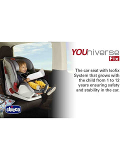 Chicco YOUniverse Reclining Car Seat ISOFIX Group 1-3 9-36 kg or 1-12yrs Black Chicco Mama's Joy