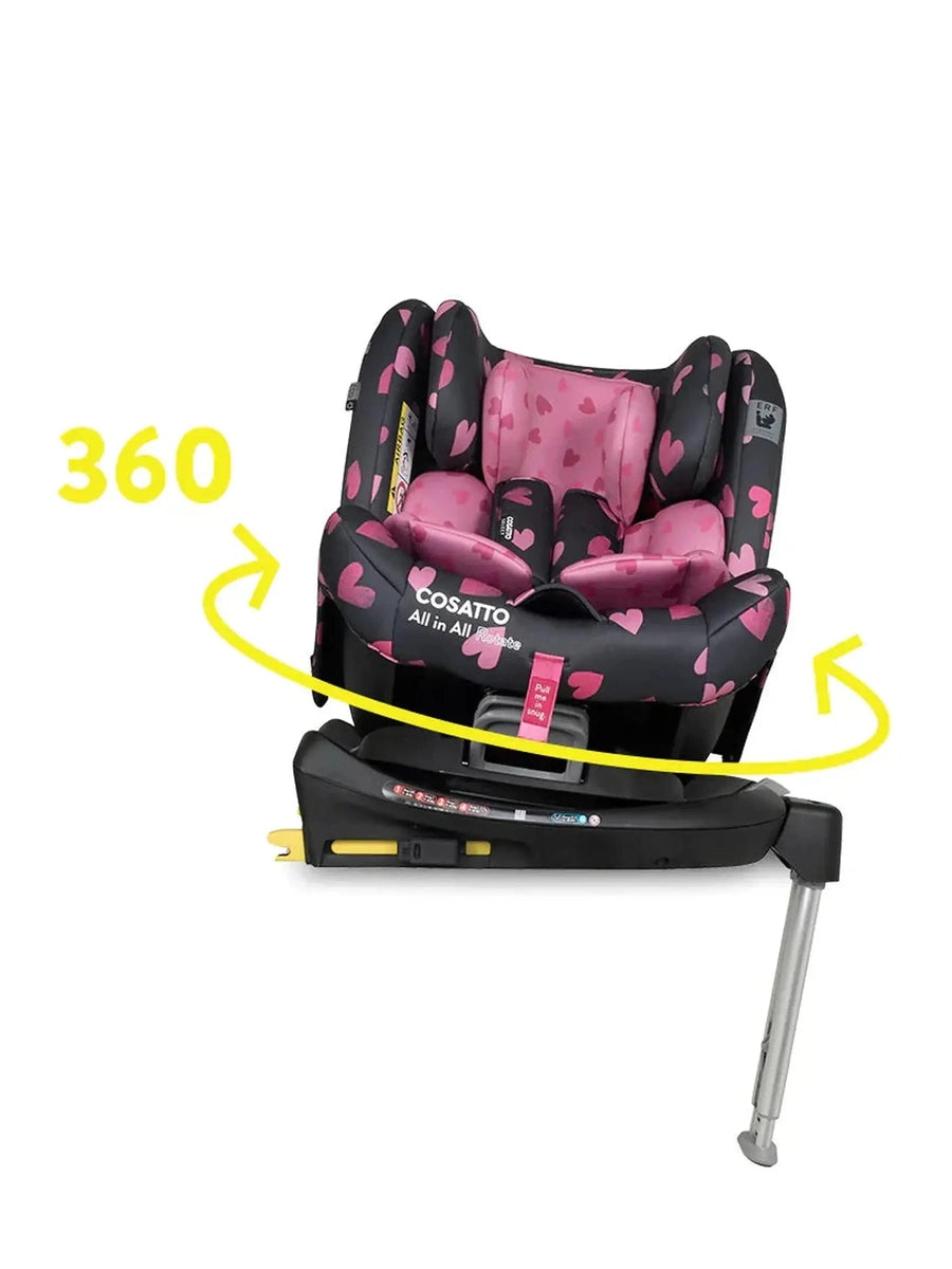 Cosatto All in All 360 Rotate Car Seat – Birth to 12 Years | 360° Rotation, ISOFIX Charcoal Lighthearted Cosatto Mama's Joy