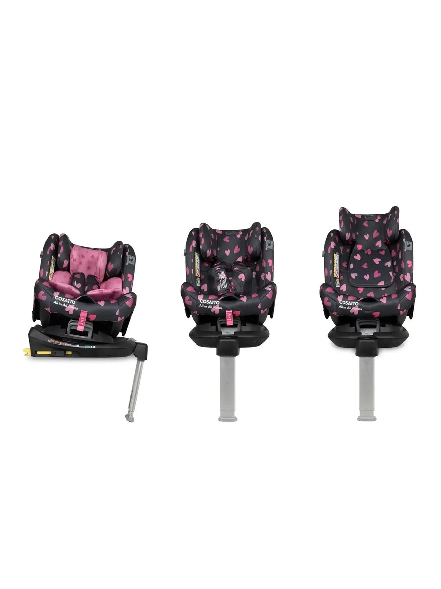 Cosatto All in All 360 Rotate Car Seat – Birth to 12 Years | 360° Rotation, ISOFIX Charcoal Lighthearted Cosatto Mama's Joy