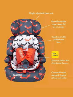 Cosatto Zoomi Car Seat Booster - Group 123 From up to 9 Months to 12 years Flamingo Cosatto Mama's Joy