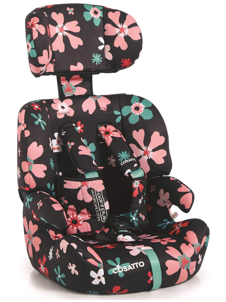 Cosatto Zoomi Group 1/2/3 Car Seat – Paper Petals | Anti-Escape Harness, Forward Facing, Birth to 12 Years Cosatto Mama's Joy