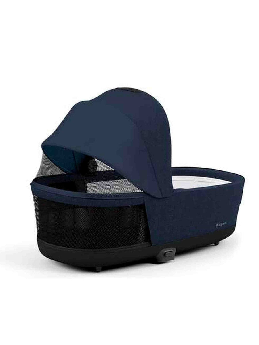 Cybex Priam Lux Carrycot Midnight Blue Plus Cybex Mama's Joy