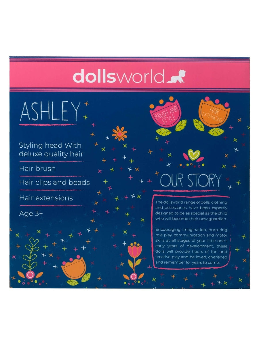Dollsworld Ashley Styling Head Playset – Creative Hair Styling Fun for Kids 3+ with Accessories John Adams Mama's Joy