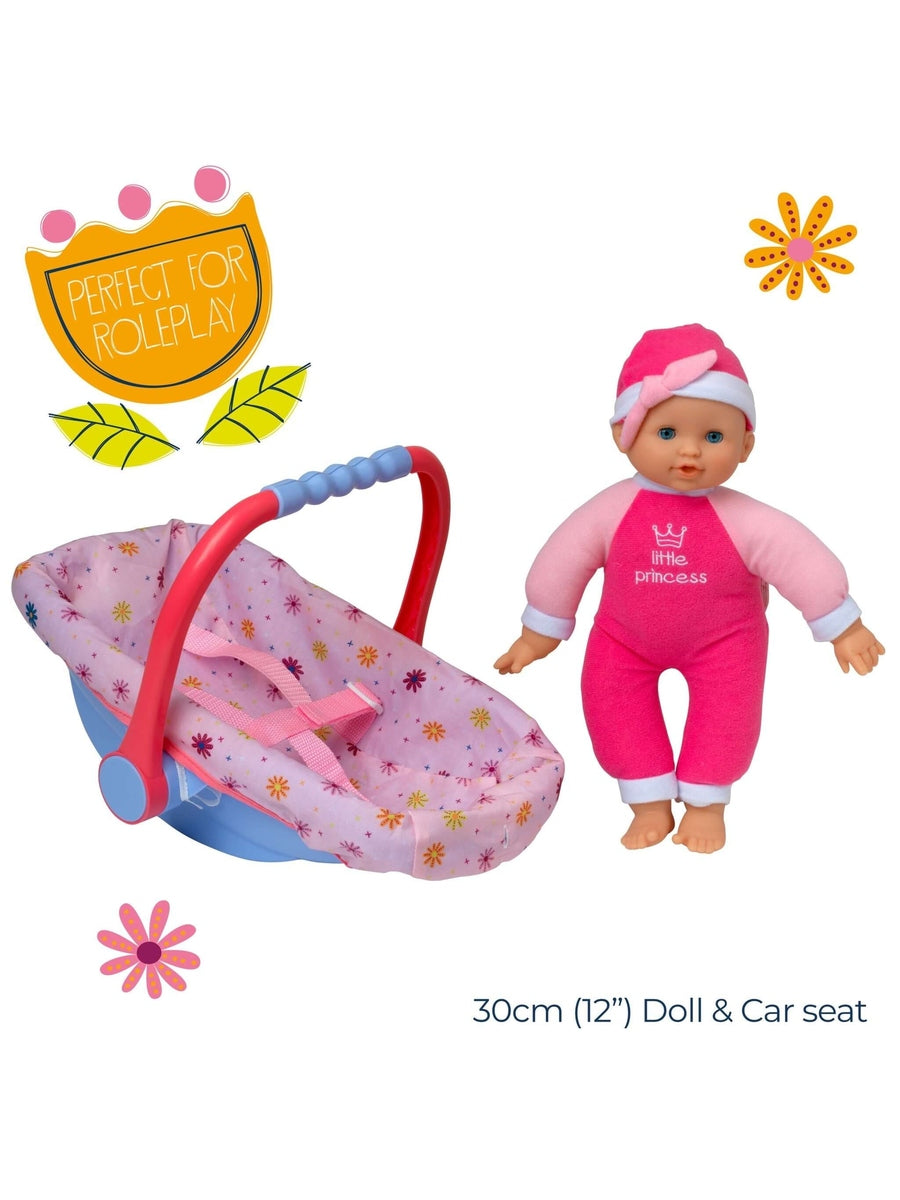 Dollsworld Isabella – 30cm Soft Bodied Doll with Rocking Infant Carrier John Adams Mama's Joy