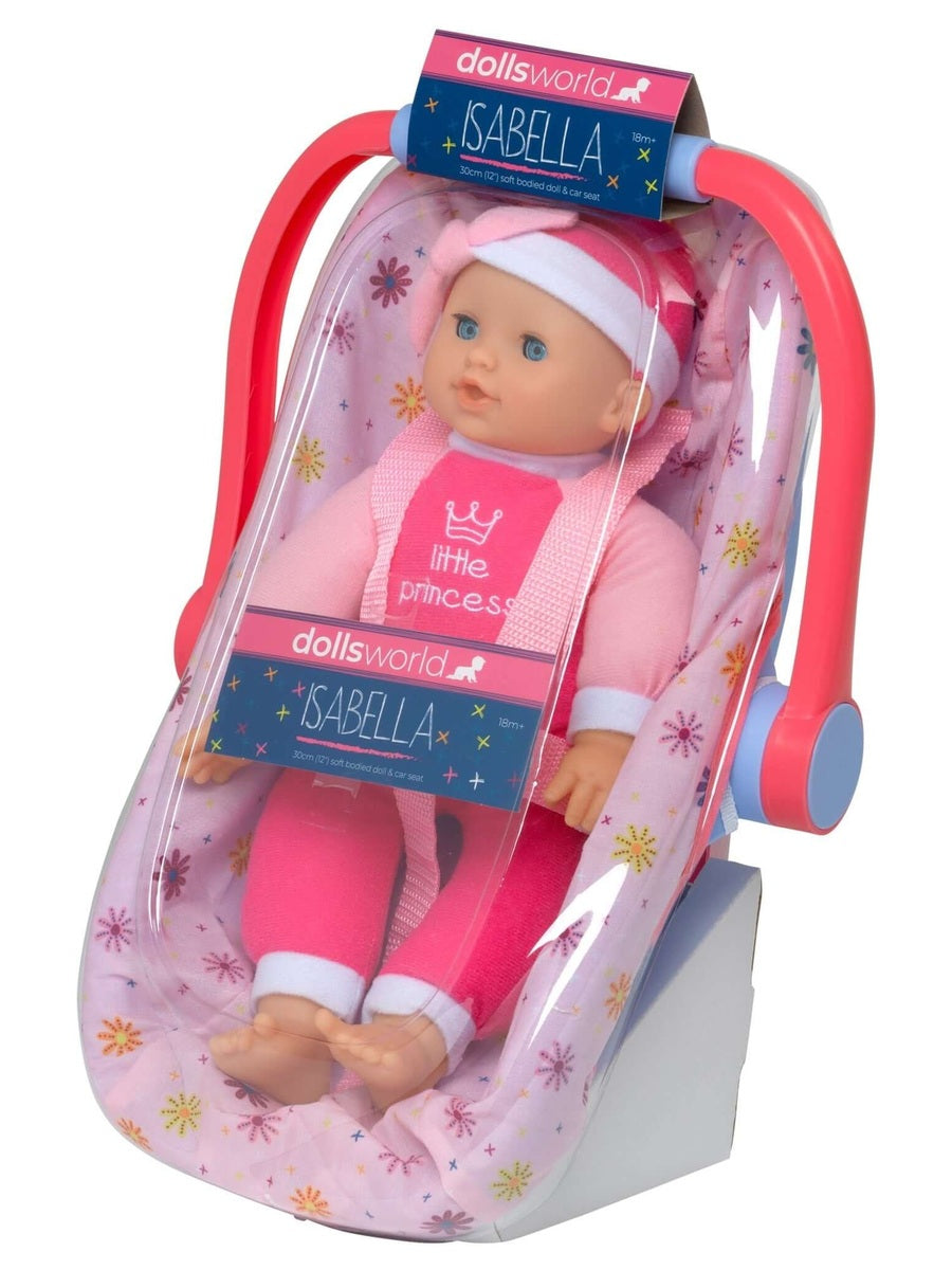 Dollsworld Isabella – 30cm Soft Bodied Doll with Rocking Infant Carrier John Adams Mama's Joy