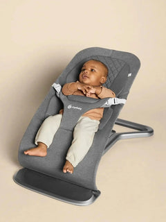 Ergobaby Evolve 3-in-1 Bouncer Seat Multi Position Baby Fits Newborns Toddler Charcoal Grey Ergobaby Mama's Joy