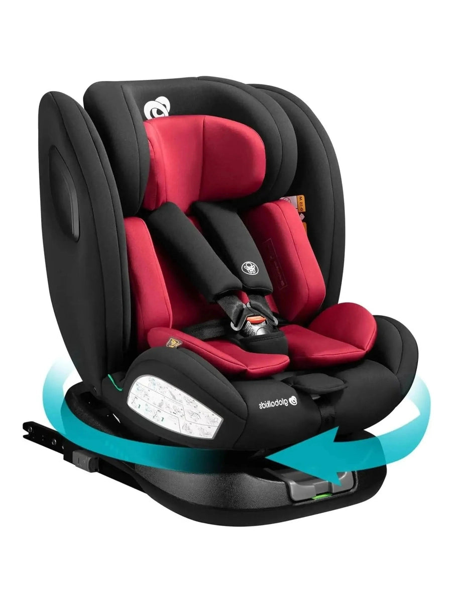 Globalkids 360 Degree Rotating ISOFIX Baby Car Seat with Top Tether Red Globalkids Mama's Joy