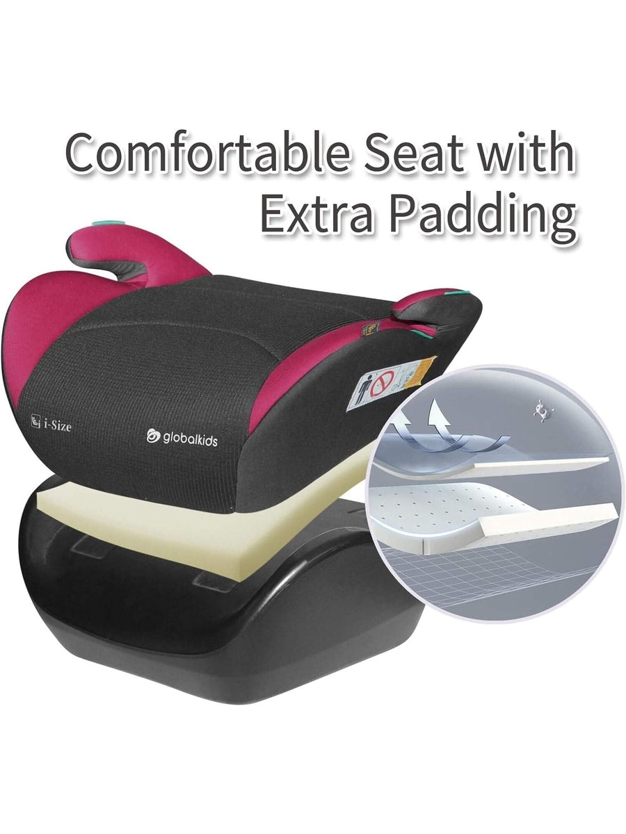 Globalkids I-Size Booster Car Seat - 125-150cm, Child Booster Seat, Comfortable Red/Black Globalkids Mama's Joy