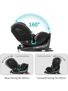 Globalkids i-Size 360 Swivel Car Seat – ISOFIX 40–150cm, Birth–12y Globalkids Mama's Joy