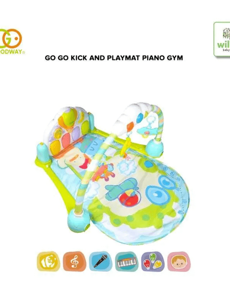 Goodway - Go!Go! Baby Play Mat Piano Gym Activity Toys Blue for 3 Months Goodway Mama's Joy