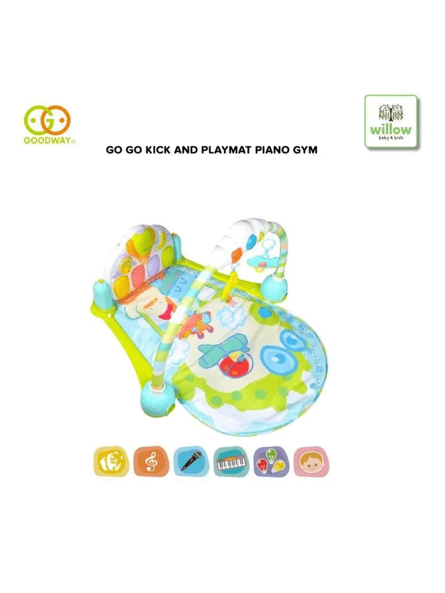 Goodway - Go!Go! Baby Play Mat Piano Gym Activity Toys Blue for 3 Months Goodway Mama's Joy