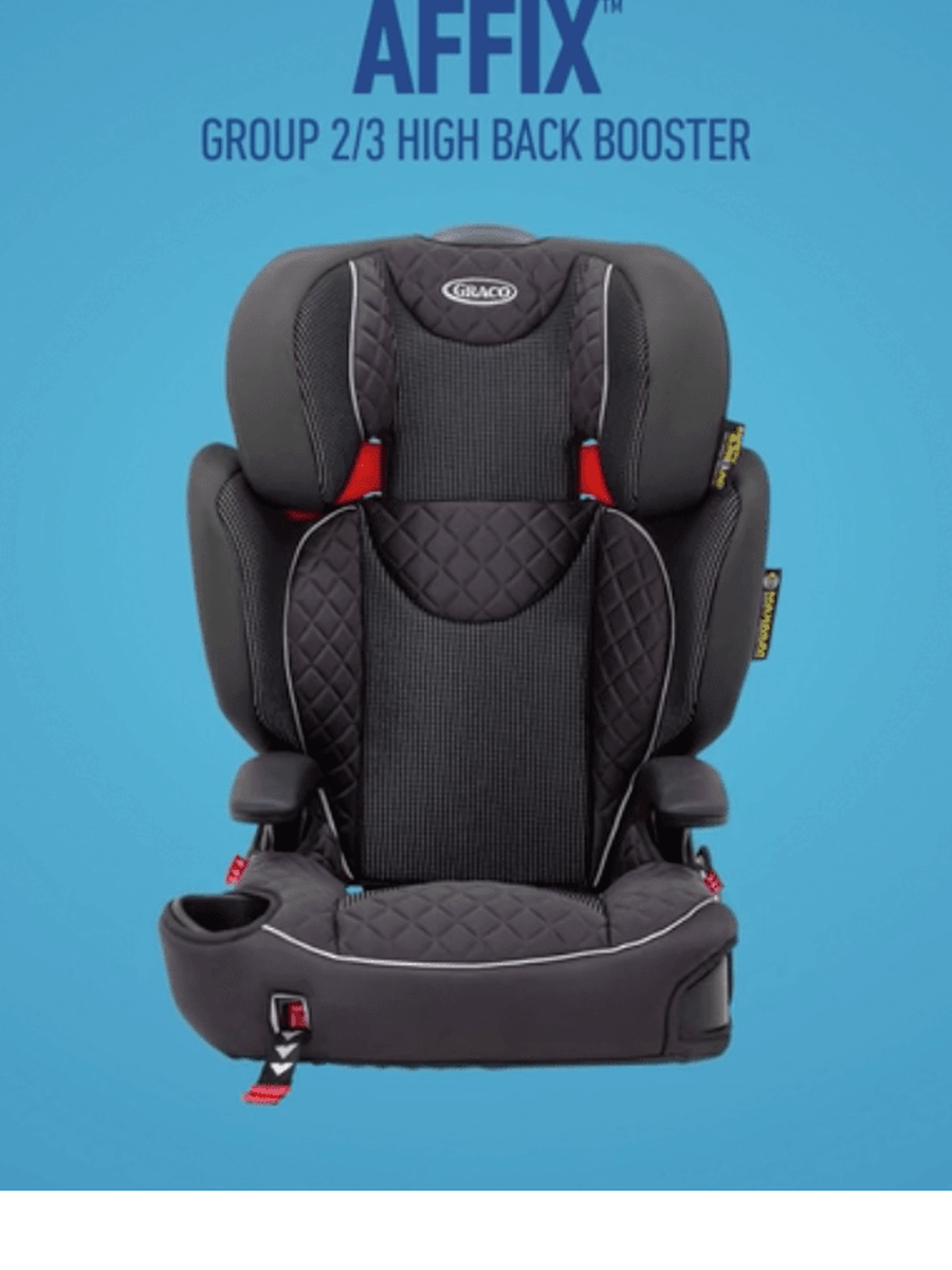 Graco Affix R44 Child Car Seat Highback Booster with Isocatch Connectors - Black Graco Mama's Joy