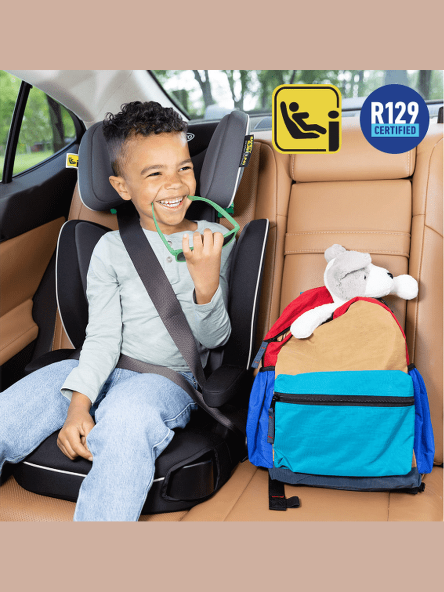 Graco Logico L i-Size Highback Car Seat Booster from 3.5 to 12 years, Midnight Graco Mama's Joy