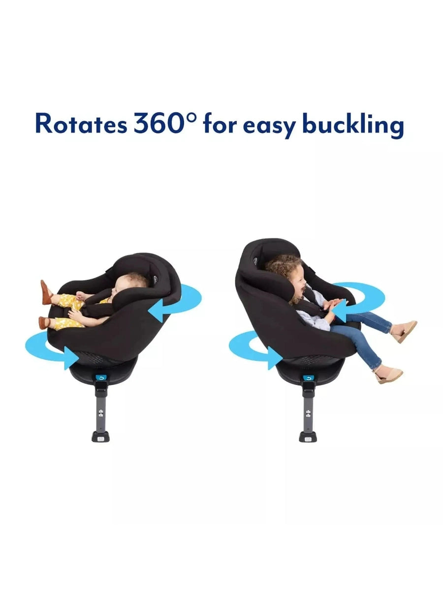 Graco Turn2Me Child Car Seat Group 0+/1 R44 with Isofix and 360° Rotating Black Graco Mama's Joy