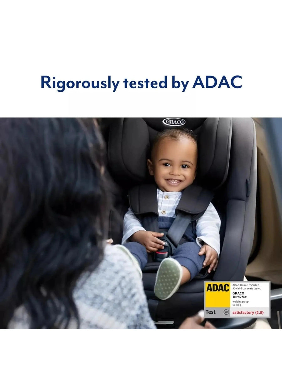 Graco Turn2Me Child Car Seat Group 0+/1 R44 with Isofix and 360° Rotating Black Graco Mama's Joy