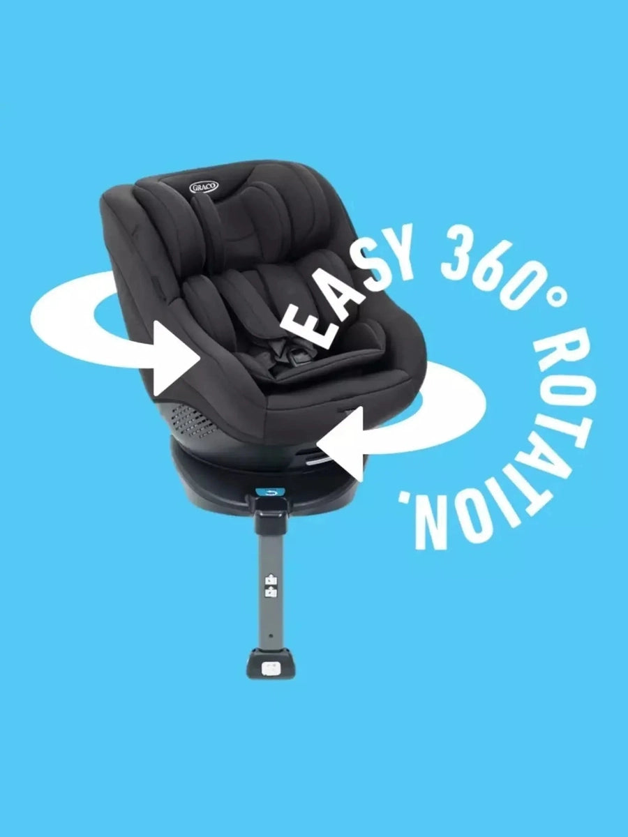 Graco Turn2Me Child Car Seat Group 0+/1 R44 with Isofix and 360° Rotating Black Graco Mama's Joy
