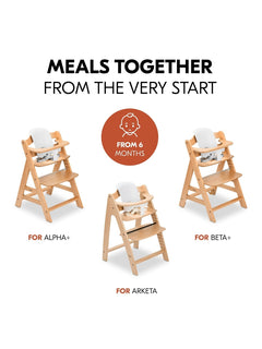 Hauck Alpha+ Economy Bundle Wooden High Chair - Beech Natural