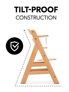 Hauck Alpha+ Economy High Chair Bundle - Wooden High Chair - Beech Natural Hauck Mama's Joy