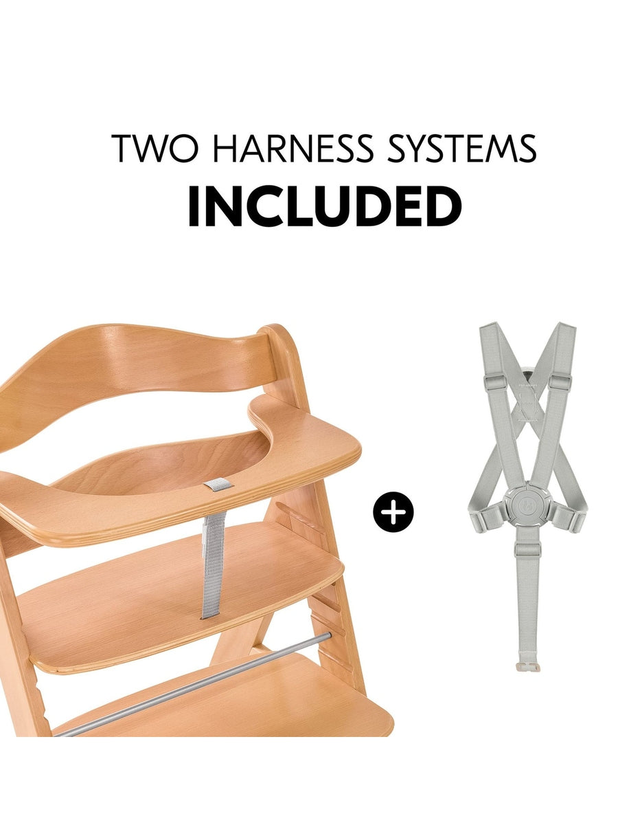 Hauck Alpha+ Economy High Chair Bundle - Wooden High Chair - Beech Natural Hauck Mama's Joy