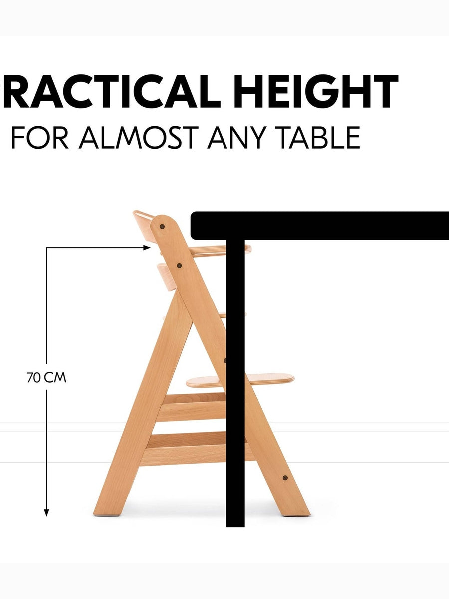 Hauck Alpha+ Economy High Chair Bundle - Wooden High Chair - Beech Natural Hauck Mama's Joy